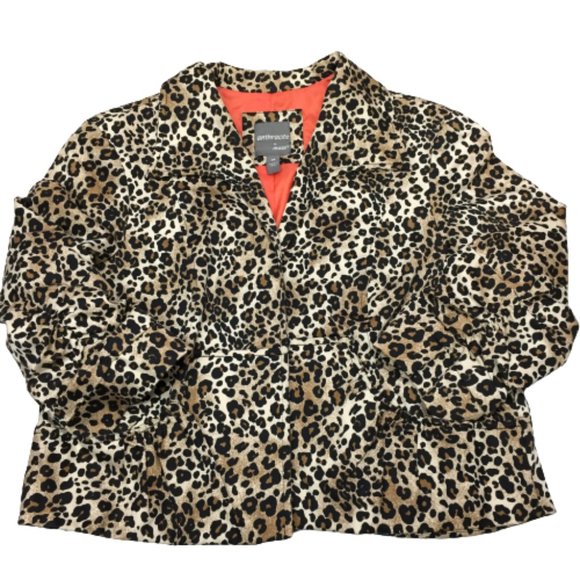 Anthracite by Muse Size 14 Leopard Print Jacket - Picture 8 of 11